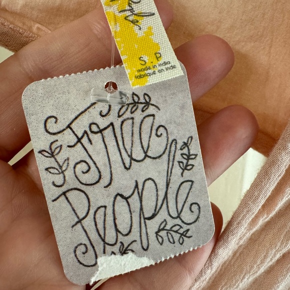 NWT Free People Emma Pink and Gray Embroidered Floral Dress - Picture 7 of 9